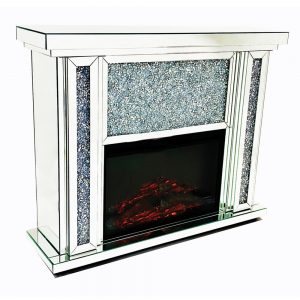 Crushed Diamond FirePlace With Electric Fire