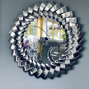 Curved Round Wall Mirror