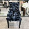Venice Premium Crushed Velvet Black Dining Chair 3