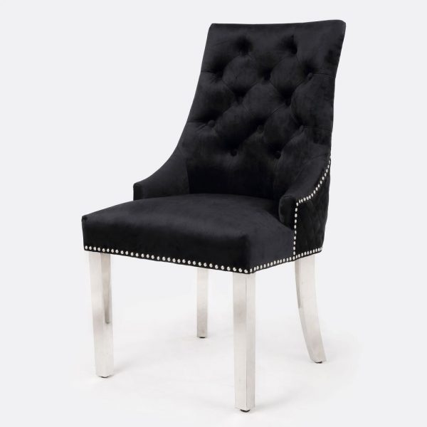 Majestic Black Velvet Dining Chair