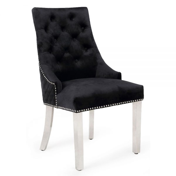 Majestic Black Velvet Dining Chair