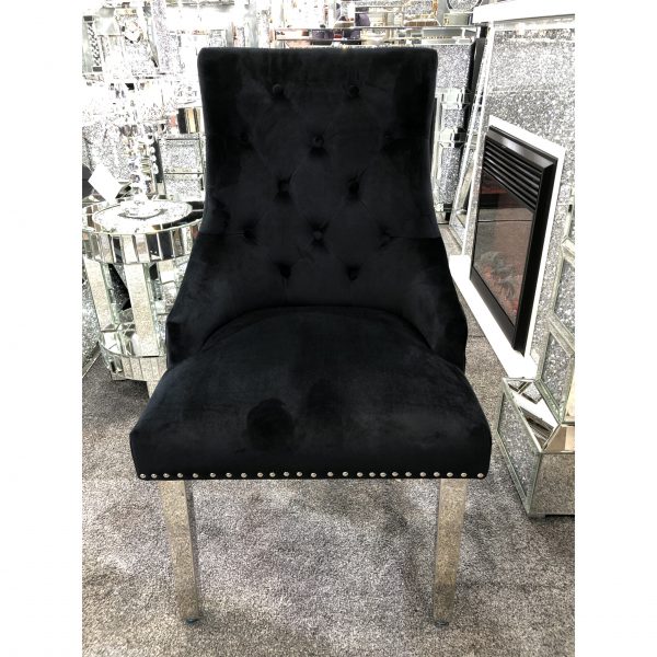 Majestic Black Velvet Dining Chair