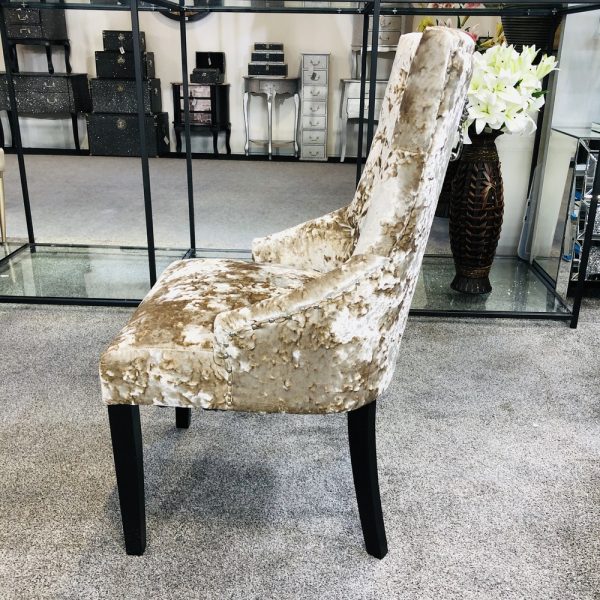 Venice Premium Crushed Velvet Mink Dining Chair