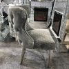 Valentino Grey Velvet Dining Chair 2