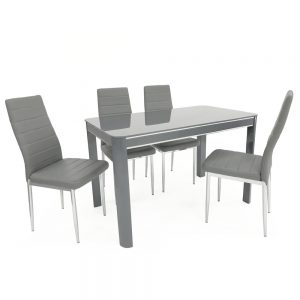 Morano Dining Set Grey (4 Grey Maxi Chairs)