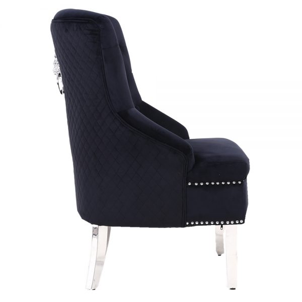 Majestic Black Wing Chair