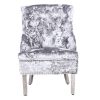 Majestic Silver Crushed Velvet Wing Chair 2