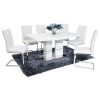 Vegas Dining Set (6 White New York Chairs)